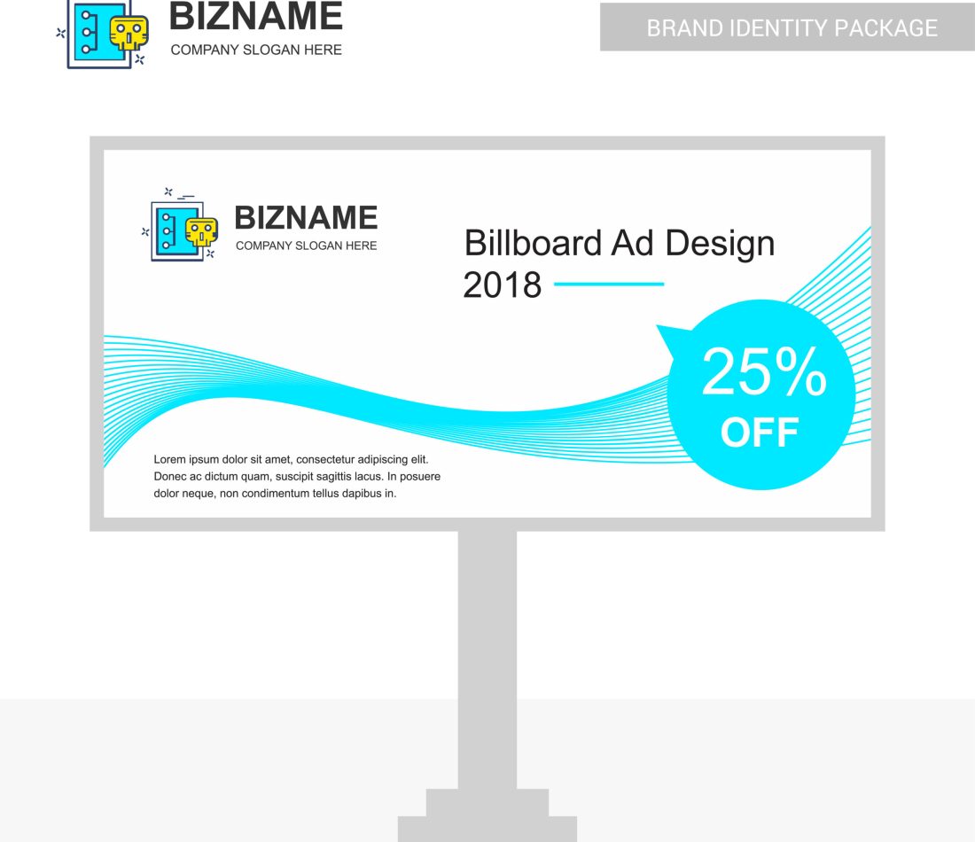 Company bill board design with creative design vector